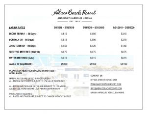 Abaco Beach Resort Marina Rates
